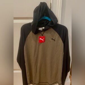 Men’s Puma Hooded Long Sleeved Tee, size Medium, NWT.